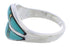 Sterling Silver Jewelry Turquoise Opal Inlay Ring Size 6-3/4 RS44905